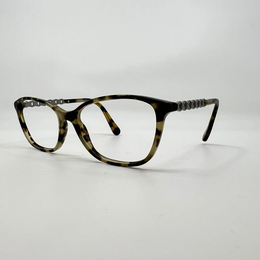 Coach Eyeglasses Womens Grey Green Tortoise HC6121 55-17-140 55mm